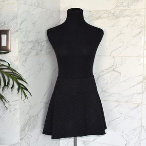Heart Moon Star Black Checkered Mini Skirt Size 0